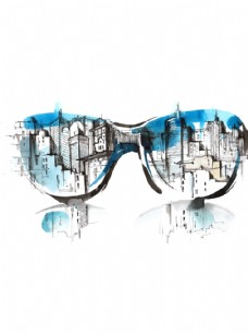 现代创意眼镜图案