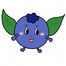 蓝莓表情一个可爱的蓝莓