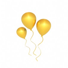 浮球C4D立体漂浮金色气球