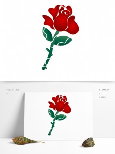 图形创意情人节玫瑰花元素渐变形状矢量创意套图8