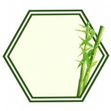绿色竹子竹竿边框