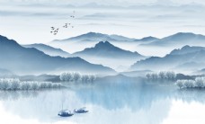 画中国风创意禅意中国风大气山水风景画