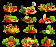 12组水果蔬菜组合