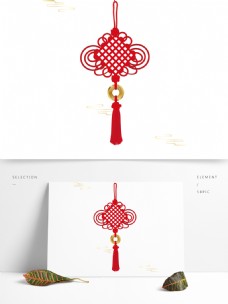 手绘中国风新年喜庆节日中式中国结装饰元素