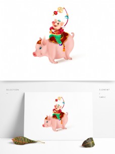2019猪年创意形象元素设计