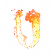 喷射状火焰红色篝火效果元素