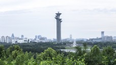 奥利匹克公园观光灯塔风景地标场景图