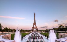 巴黎风景巴黎铁塔唯美风景画