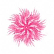 粉色花朵抽象线条