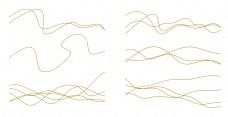 极简装饰金色波浪线