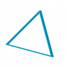 手绘蓝色立体3D三角形