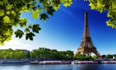 巴黎风景唯美巴黎铁塔高清风景画