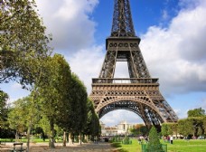 巴黎风景唯美巴黎铁塔高清风景画