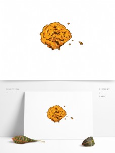 手绘卡通炸鸡食物素材之脆皮鸡块