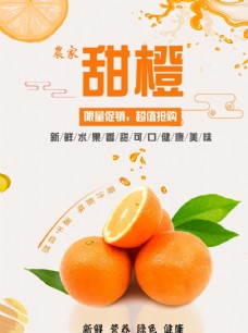 水果海报甜橙水果橙子海报