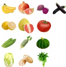 蔬菜水果手绘卡通插画
