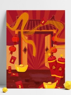 2019年喜庆猪年主题背景设计