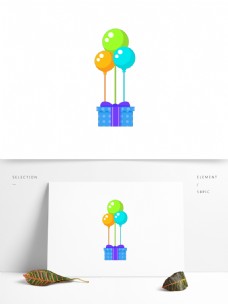 礼物气球庆祝装饰素材设计