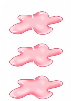 手绘卡通粉色果冻标签