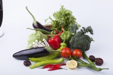 多种蔬菜组合摄影图