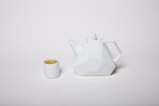 白色几何茶壶茶杯喝茶2