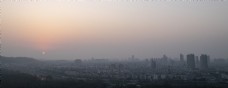 城市远景黄昏摄影图