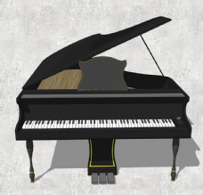 草图大师模型钢琴