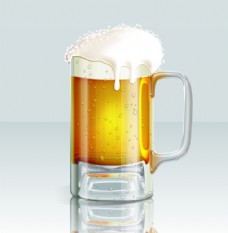 水珠素材清凉夏日啤酒杯beer