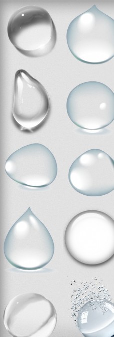 透明素材透明水滴免抠png素材