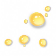 黄色可爱通透水滴油滴