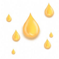金色立体水滴油滴