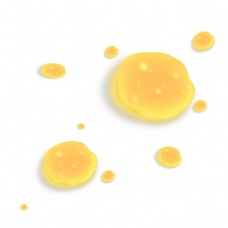 黄色滴落扁形油滴