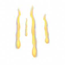 条状金色柱形油滴