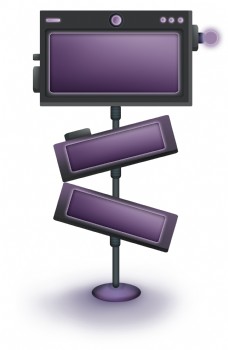 科技工业工业风电子科技紫色立体文字框