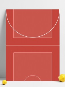 地球背景红色卡通篮球场地背景