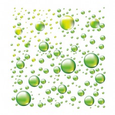 绿色水果绿色透明水滴效果元素