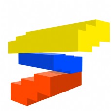 楼梯式矩形立体几何