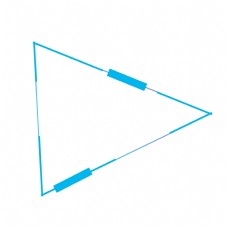 手绘蓝色三角形装饰边框