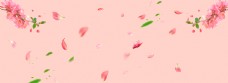 粉色花瓣女生节海报背景