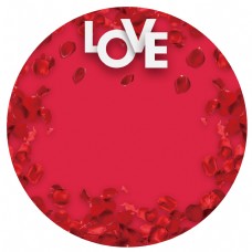 浪漫边框浪漫情人节红色圆形创意边框