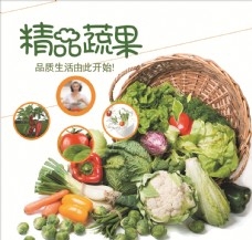 精品蔬菜新鲜蔬菜超市海报