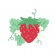 新鲜叶子水果草莓