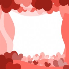 浪漫边框手绘情人节浪漫粉色边框