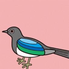 卡通物件可爱卡通小鸟动物AI文件