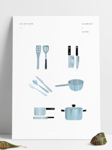 生活用品厨房元素之不锈钢用品套图