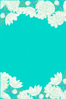 妇女节女王节女神节唯美淡雅鲜花边框小清新背景