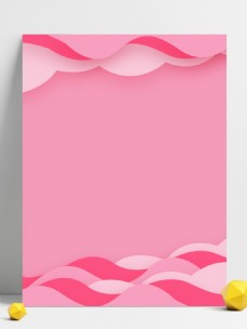 简约粉红剪纸通用背景素材