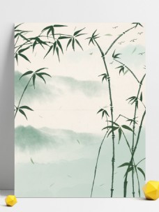 手绘竹子背景设计