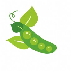 绿色蔬菜拨开的豌豆两只大叶子