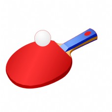 红色运动乒乓球拍